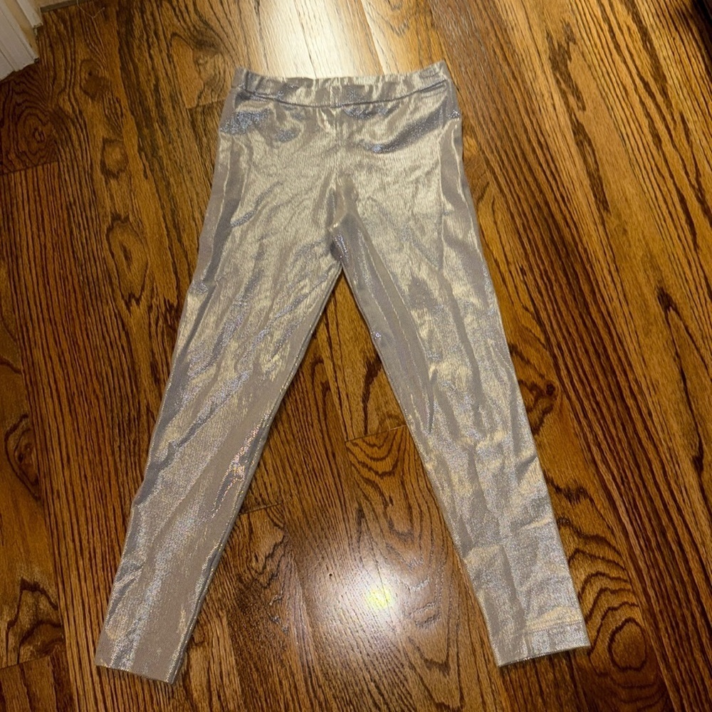 Lemon loves lime girls silver leggings size 8 NWOT